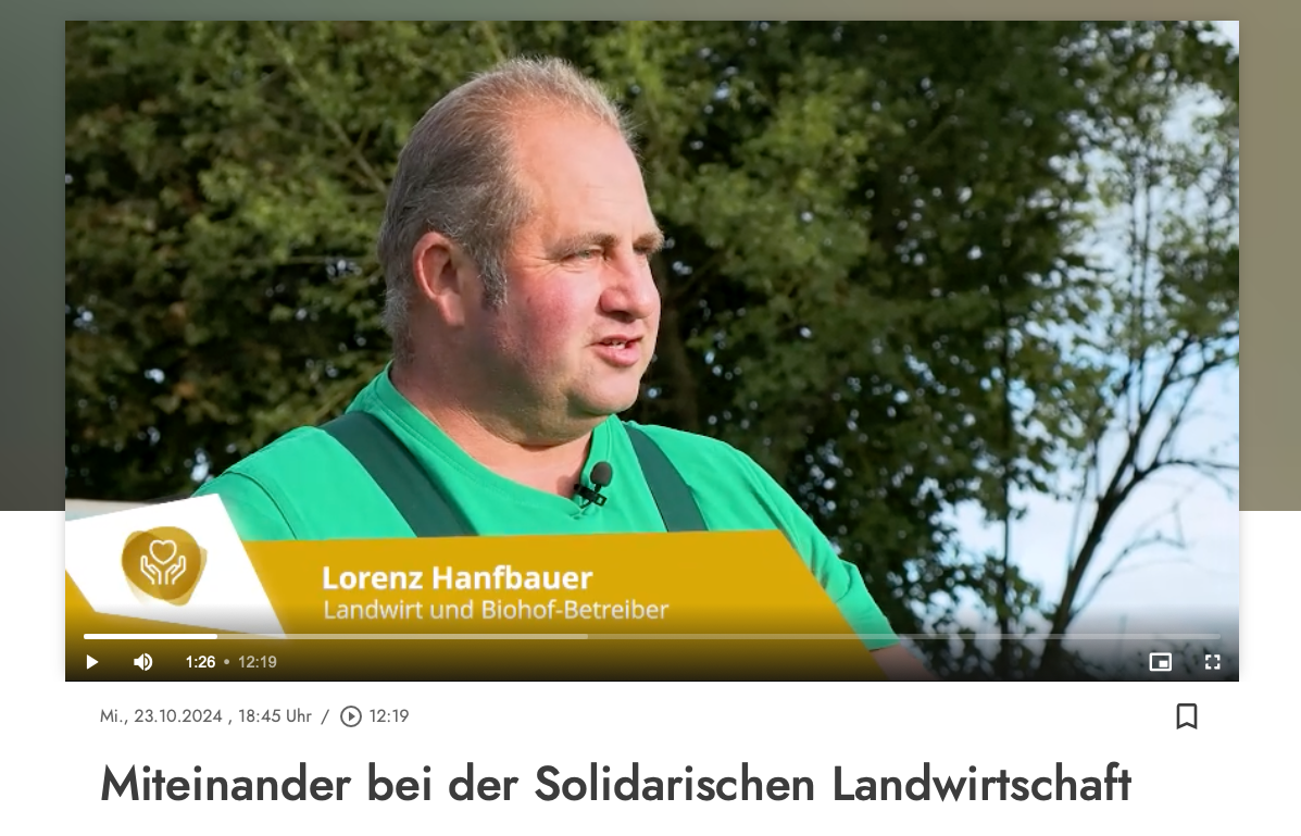 Bio Hanfbauer im TV